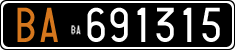 License plate of Italy, Cars (1927 year series)
