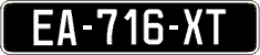 French license plate, SIV (oldtimers)