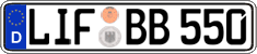 German license plate, Regular plates
