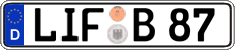 German license plate, Regular plates