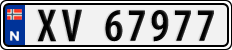 License plate of Norway, Cars