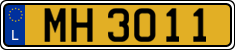 License plate of Luxembourg, 2003 year system
