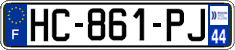 French license plate, SIV (ordinary)
