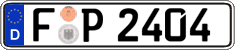 German license plate, Regular plates
