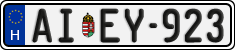 license plates of Hungary, Regular plates (2022)