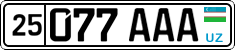License plate of Uzbekistan, Organizations