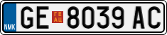 License plate of North Macedonia, Regular plates (2012)