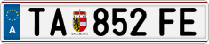 License plate of Austria, Regular plates