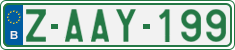 License plate of Belgium, Regular plates (2010)