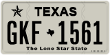 Texas, Regular plates (2012) (АBC-1234)