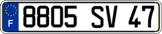 French license plate, FNI