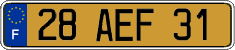 French license plate, FNI
