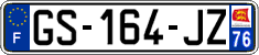 French license plate, SIV (ordinary)