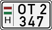license plates of Hungary, Oldtimers (1990)