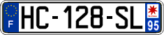 French license plate, SIV (ordinary)