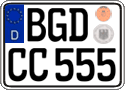 German license plate, Regular plates