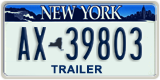 New York, Specialty plates (AB-12345)