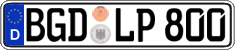 German license plate, Regular plates