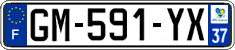 French license plate, SIV (ordinary)