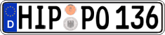 German license plate, Regular plates