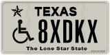 Texas, Vehicles for disabled persons (1ABCD)
