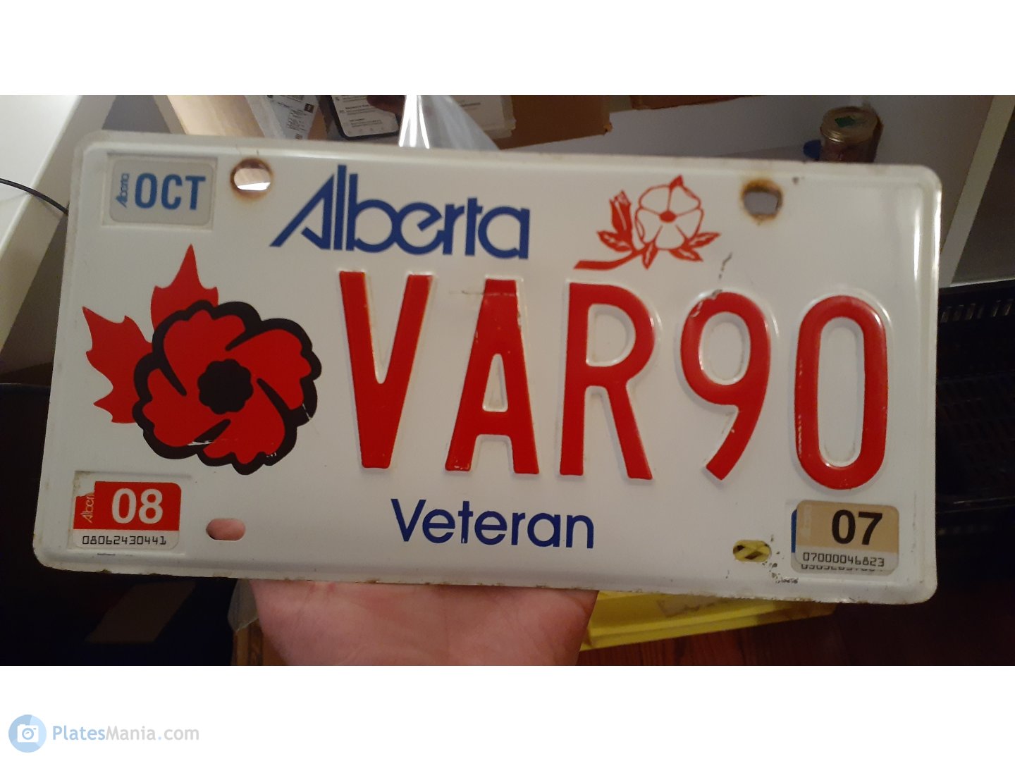 VAR90, License plate without vehicle 