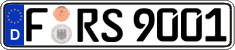 German license plate, Regular plates