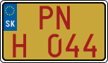 License plate of Slovakia, Oldtimers