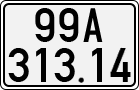 License plate of Vietnam, Cars