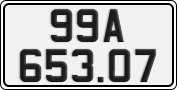 License plate of Vietnam, Cars