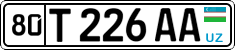 License plate of Uzbekistan, Private owners