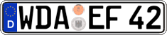 German license plate, Regular plates