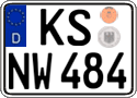 German license plate, Regular plates