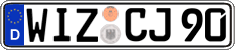 German license plate, Regular plates