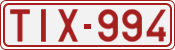 License plate of Belgium, 1951 year system