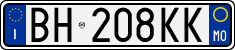 License plate of Italy, Cars (1994 year series)