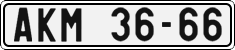 License plate of the Czech Republic, Cars (1960)