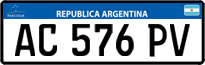 License plate of Argentina, Cars (Mercosur, AB 123 CD)