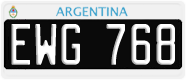 License plate of Argentina, Cars (1995, ABC 123)