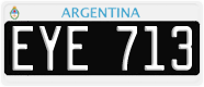 License plate of Argentina, Cars (1995, ABC 123)