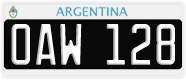 License plate of Argentina, Cars (1995, ABC 123)