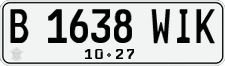 License plate of Indonesia, Regular plates