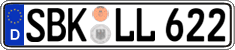 German license plate, Regular plates