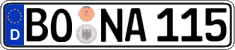 German license plate, Regular plates