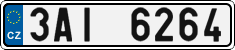 License plate of the Czech Republic, Cars (2001)
