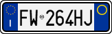 License plate of Italy, Cars (1994 year series)