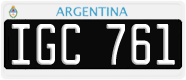 License plate of Argentina, Cars (1995, ABC 123)