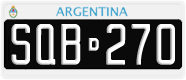 License plate of Argentina, Cars (1995, ABC 123)