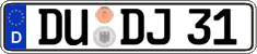 German license plate, Regular plates