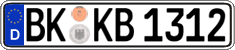 German license plate, Regular plates